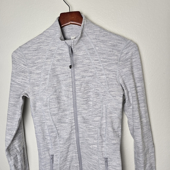 Lululemon Define Jacket, Wee Are From Space in Ice Grey Alpine White Size 8 - Picture 10 of 16
